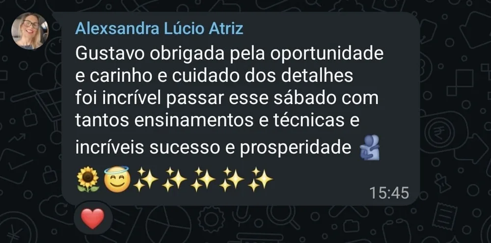 Depoimento de Alexsandra Lúcio Atriz