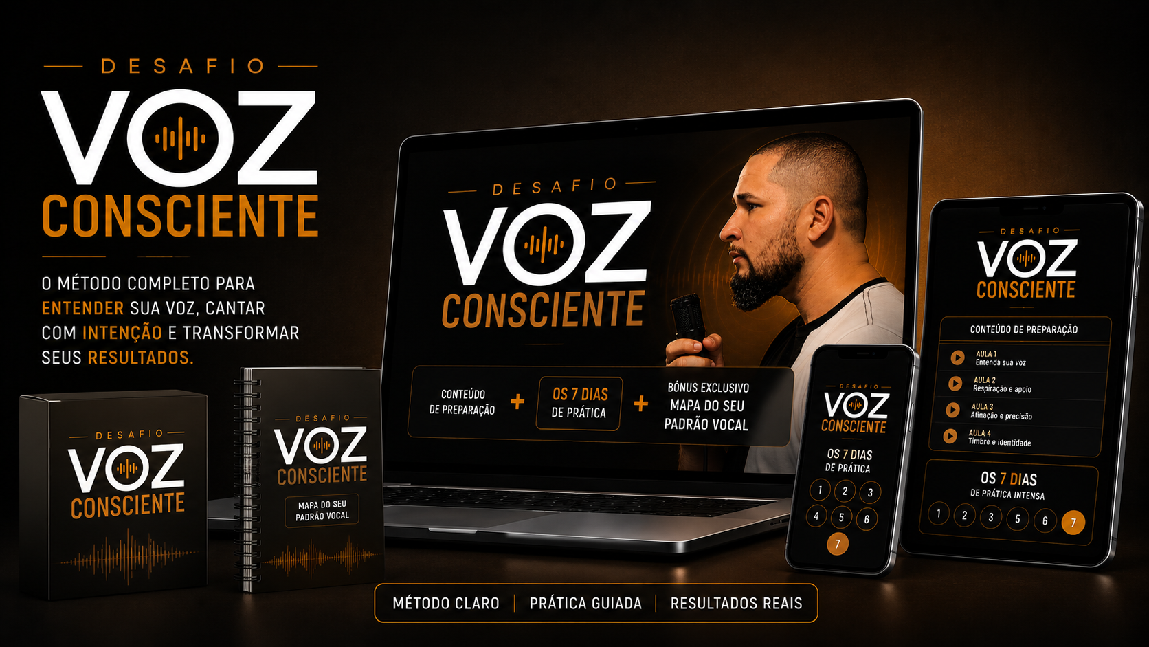 Mockup completo do Desafio Voz Consciente